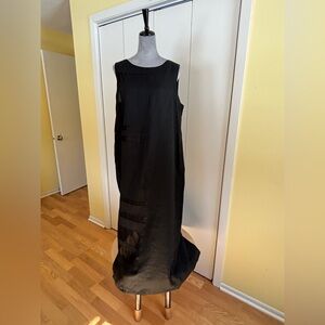 Classic Black Sleeveless Maxi Dress xxl